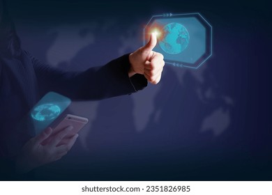 AI(Artificial Intelligence) Network Technology Global Internet Connectivity Chatgpt AI technology is essential to business in the digital world, Web 3.0 technology concept
