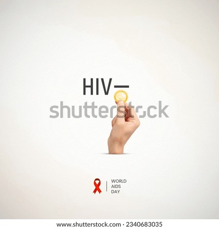 AIDS Day creative design for social media and Banner. HIV Aids awareness campaign. A creative advertising design for awareness of Use condom to protect aids.