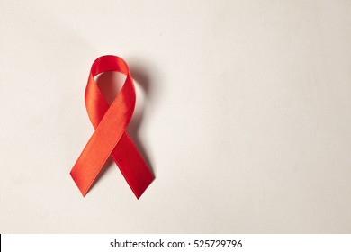AIDS ribbon on white