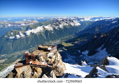 aiguille du midi from above