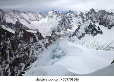 Aiguille Du Midi In Winter, Chamonix Du Mont Blanc