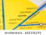 Aintree Station. Liverpool Metro map.