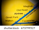 Aintree Station. Liverpool Metro map.