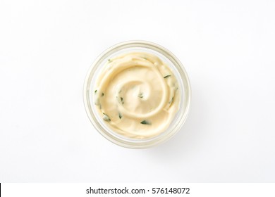 Aioli Sauce Isolated On White Background
