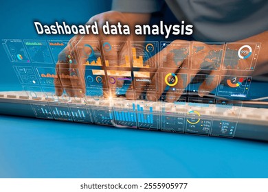 AI-powered dashboard data analysis concept