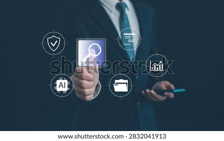 AI-powered document management with intelligent data search, secure file organization, business analytics, digital workflow, information retrieval, enterprise productivity and automation.