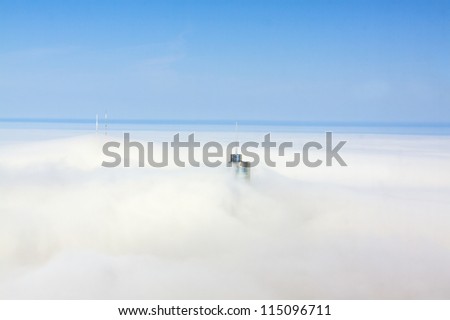 Similar – Foto Bild aerial view of wind turbines field energy