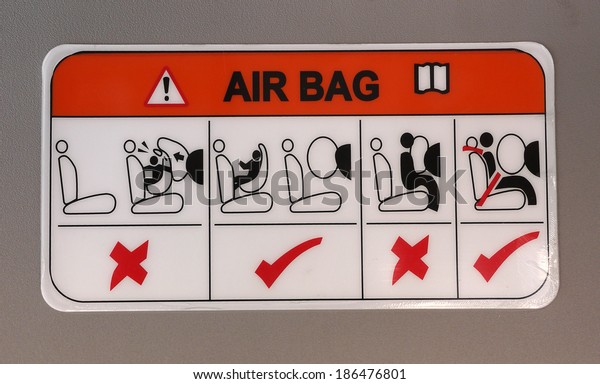 air bag sign in\
car