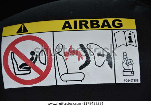 air bag symbol in the modern
car