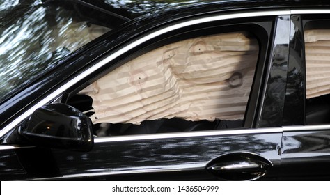 Air Bags Deployed From A Nasty Car Accident