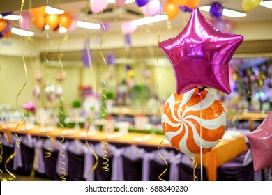 Air Balloon Decorated Party Hall