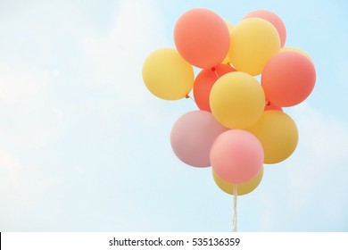 Air Balloons On Sky Background