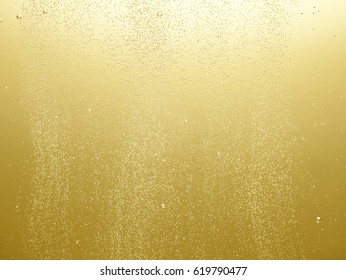 Air bubbles of champagne
