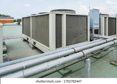 Air Conditioner Condensing Unit On Roof Stock Photo 1702783447 ...