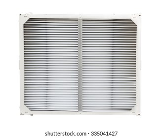 Air Conditioner And Furnace Filter Isolated On White Background