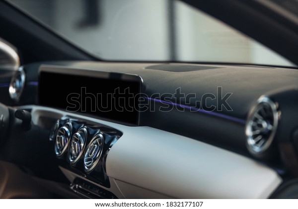 Air conditioner and heating inlet at car panel with\
backlight 