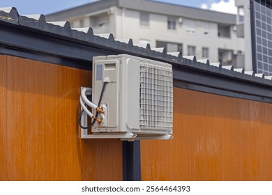 Air Conditioner Mini Split System External Unit Mounted at Barrack