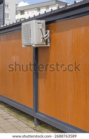 Air Conditioner Mini Split System External Unit Mounted at Barrack Building
