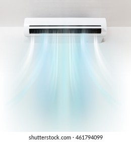 Air Conditioner On Wall Background