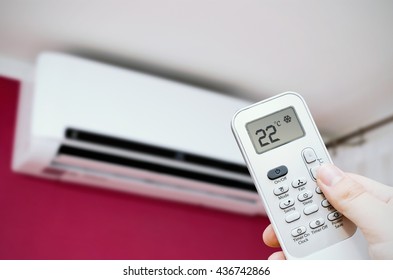 Modern Air Conditioning System Installed On Stock Photo 436742728 ...