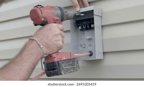Air Conditioning Control Panel Instillation with Drill