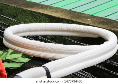 Air conditioning liquid line connecting of condensing unit at home