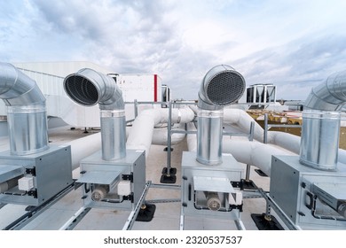 The air conditioning and ventilation system of a large industrial building