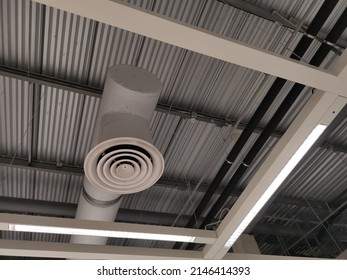 Air Conditioning Vents In The Building, Air Flow Industrial Design.