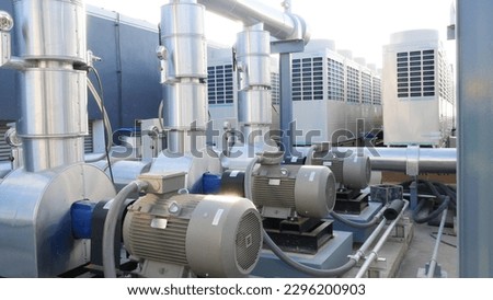 air cool water chiller system, HVAC system, water tank and water pipe system