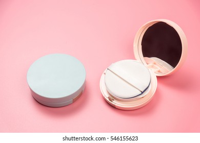 Air Cushion Cream On The Pink Background