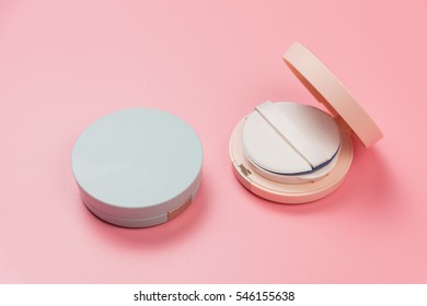 Air Cushion Cream On The Pink Background