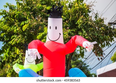 Air Dancer Tube Man, Sky Dancer Inflatable Air Man Outside Roadside.