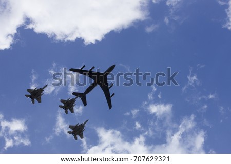 Air force in sky