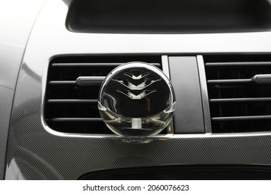 Air Freshener Hanging In Car, Closeup