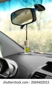 Air Freshener Hanging In Car, Closeup