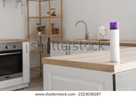 Air freshener on counter in kitchen