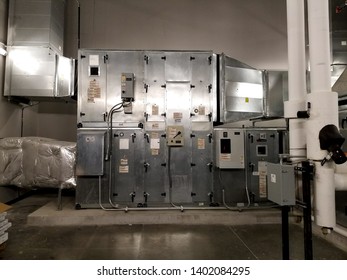 Air Handling Unit In Mechanical Room