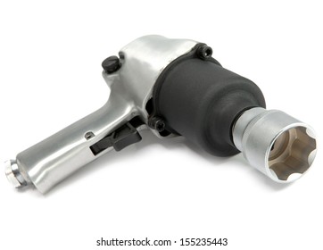 Air Impact Wrench On White Background