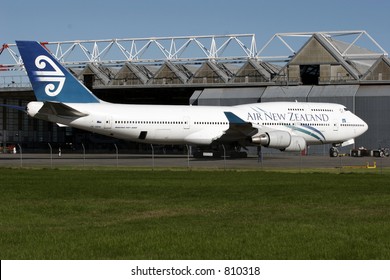 Air New Zealand 747 Outside The Maintence Hanger At Auckland International Airport