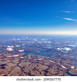 Air Photo Of Tundra In Autumn, Yamal, West Siberia