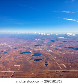 Air Photo Of Tundra In Autumn, Yamal, Western Siberia.