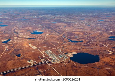 Air Photo Of Tundra In Autumn, Yamal, Western Siberia.