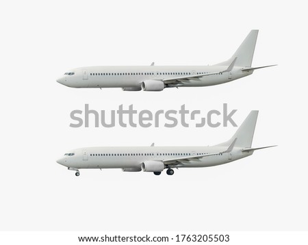 Air plane Airbus isolate on white background.
