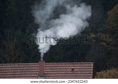 air pollution from house fire, smoke and dust from heating