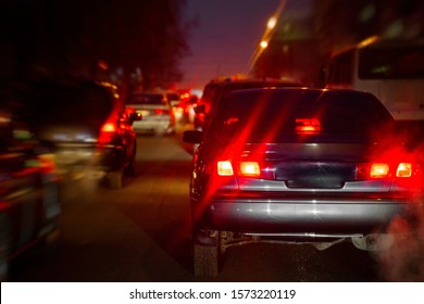 Air Pollution Machines Standing Traffic Early Stock Photo (Edit Now ...