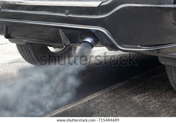 Air Pollution Vehicle Exhaust Pipe On Stock Photo (Edit Now) 715484689