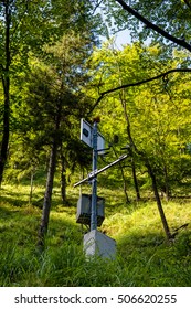 Air Quality Measuring Station In Forest