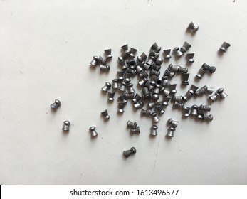 Air Riffle Bullets In The White Background