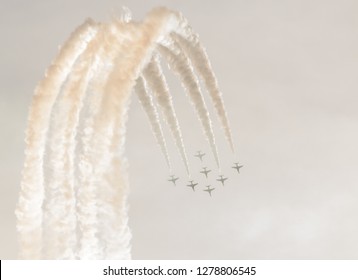 Air Show In Abu Dhabi City, UAE On 02 December 2018, UAE National Day Celebrations By Army Air Force