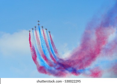 air show, black eagles aerobatic flight airshow in Osan - Powered by Shutterstock